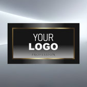 Luxueuze Black en White Ombre Gold Lijst Logo Visitekaartje