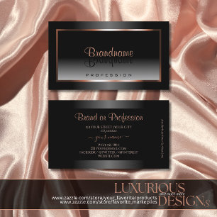 Luxueuze Black en White Ombre Roos Gold Lijst Visitekaartje