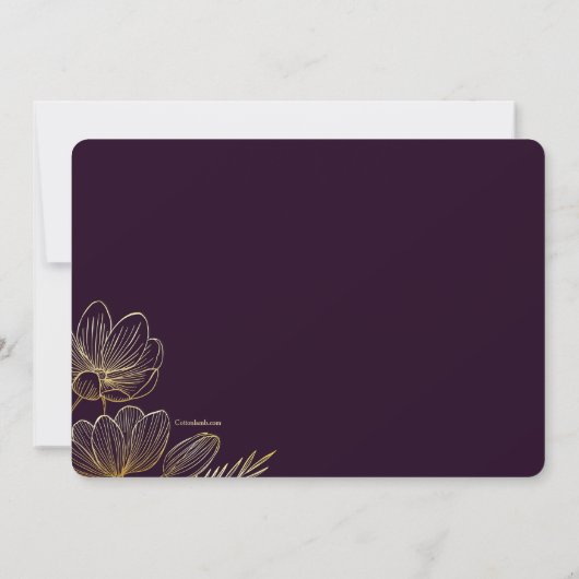 Luxueuze Bloemrijke Sweet Sixteen Kaart (Achterkant)