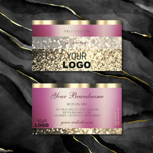 Luxueuze Bourgogne Glitter Voeg Logo toe Visitekaartje