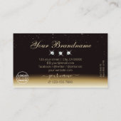 Luxueuze bruine mousserende diamant met Logo Visitekaartje (Achterkant)
