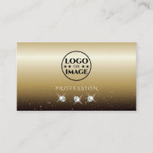 Luxueuze bruine mousserende diamant met Logo Visitekaartje (Voorkant)