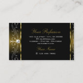 Luxueuze  en zwarte grenzen Ornamenten Visitekaartje (Achterkant)