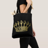 Luxueuze Esoteric Gold Crown Black Tote Bag (Dichtbij)