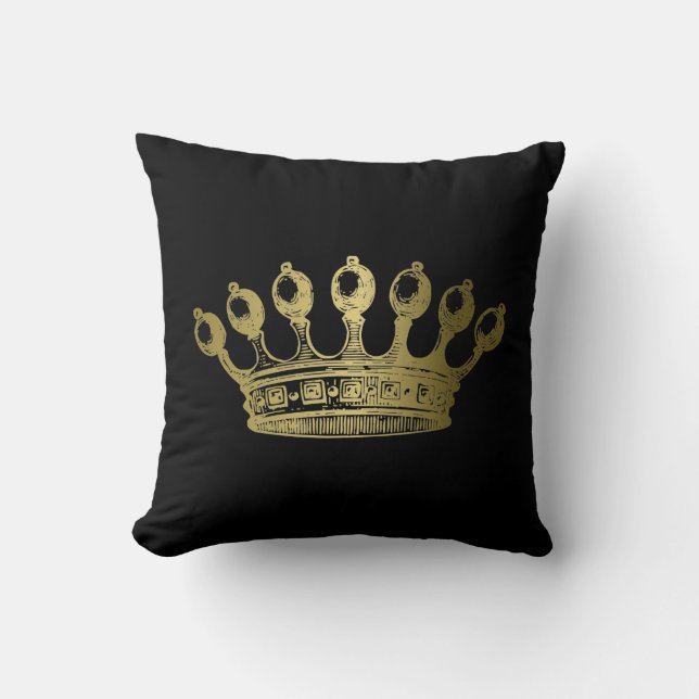 Luxueuze Esoteric Gold Crown Kussen (Voorkant)