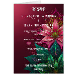 Luxueuze Floral Wedding Invitation Suite