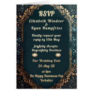 Luxueuze Floral Wedding Invitation Suite