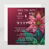 Luxueuze Floral Wedding Invitation Suite Kaart (Voorkant / Achterkant)