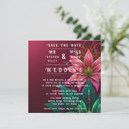 Luxueuze Floral Wedding Invitation Suite Kaart