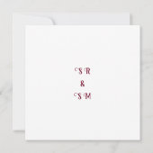 Luxueuze Floral Wedding Invitation Suite Kaart (Achterkant)