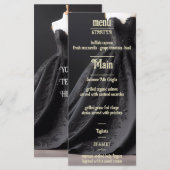 Luxueuze Floral Wedding Invitation Suite Menu (Voorkant / Achterkant)