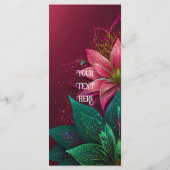 Luxueuze Floral Wedding Invitation Suite Menu (Achterkant)