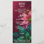 Luxueuze Floral Wedding Invitation Suite Menu (Voorkant)