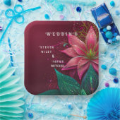 Luxueuze Floral Wedding Invitation Suite Papieren Bordje (Feest)