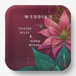 Luxueuze Floral Wedding Invitation Suite Papieren Bordje