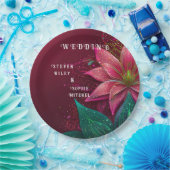 Luxueuze Floral Wedding Invitation Suite Papieren Bordje (Feest)