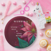 Luxueuze Floral Wedding Invitation Suite Papieren Bordje (Feest)