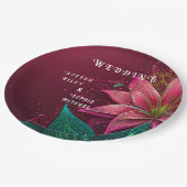 Luxueuze Floral Wedding Invitation Suite Papieren Bordje (Gekanteld)