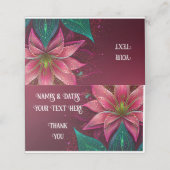 Luxueuze Floral Wedding Invitation Suite Plaatskaartje (Buitenkant ongevouwen)