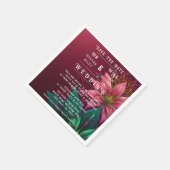 Luxueuze Floral Wedding Invitation Suite Servet (Hoek)