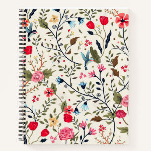 Luxueuze flowery Spiral notebook Notitieboek