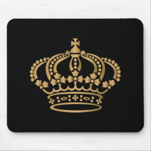 Luxueuze Gold Crown Black Muismat