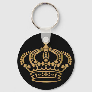 Luxueuze Gold Crown Black Sleutelhanger