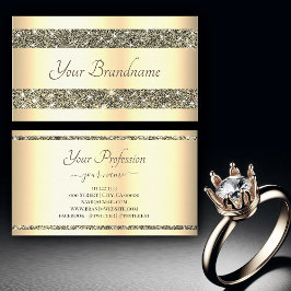 Luxueuze Gold Effect Gouden Glitter Sparkle Stars Visitekaartje