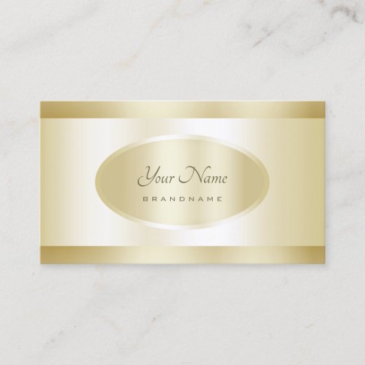 Luxueuze Gold Effect Professional en modern Visitekaartje (Voorkant)