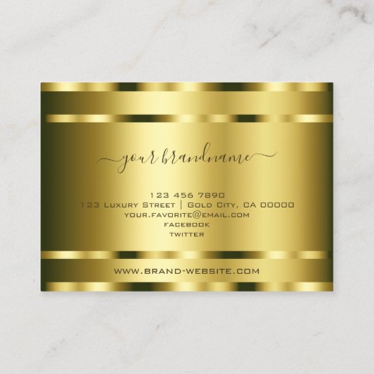 Luxueuze Gold Effect Professional en Noble Visitekaartje (Achterkant)