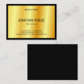 Luxueuze Gold Elegant, aangepaste, moderne Sjabloo Visitekaartje (Voorkant / Achterkant)