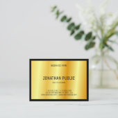 Luxueuze Gold Elegant, aangepaste, moderne Sjabloo Visitekaartje (Staand voorkant)
