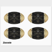 Luxueuze Gold Glitter Black Product Labels Logo (Vel)
