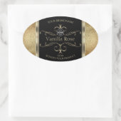 Luxueuze Gold Glitter Black Product Labels Logo (Tas)