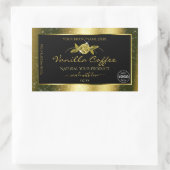Luxueuze Gold Glitter Black Product Labels Logo (Tas)