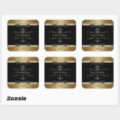 Luxueuze Gold Glitter Black Product Labels Logo (Vel)