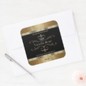 Luxueuze Gold Glitter Black Product Labels Logo (Envelop)