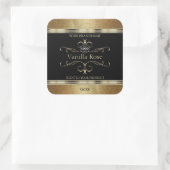 Luxueuze Gold Glitter Black Product Labels Logo (Tas)
