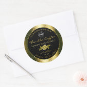 Luxueuze Gold Glitter Black Product Labels Logo (Envelop)