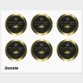 Luxueuze Gold Glitter Black Product Labels Logo (Vel)