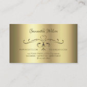 Luxueuze Gold hoeken Logo Elegant Golden Visitekaartje (Achterkant)