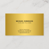 Luxueuze Gold Laurel blaast de rest op zwart Visitekaartje (Achterkant)