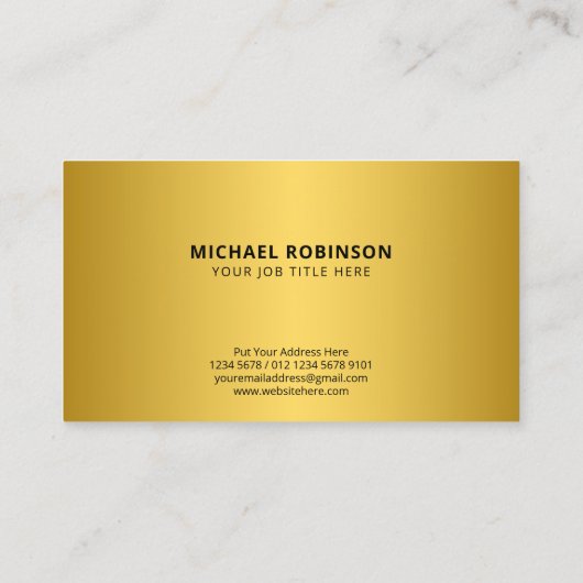 Luxueuze Gold Laurel blaast de rest op zwart Visitekaartje (Achterkant)