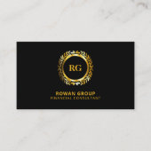 Luxueuze Gold Laurel blaast de rest op zwart Visitekaartje (Voorkant)