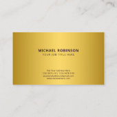 Luxueuze Gold Laurel laat de klok rusten op donker Visitekaartje (Achterkant)