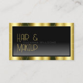 Luxueuze Gold Lijst zwarte gradiënt met Logo Luxe Visitekaartje (Voorkant)
