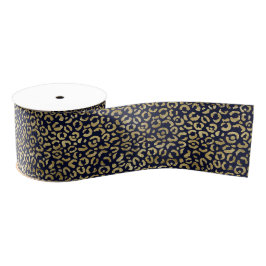 Luxueuze Gold Navy Leopard Print stijlvol Grosgrain Lint