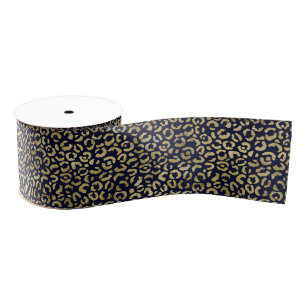 Luxueuze Gold Navy Leopard Print stijlvol Grosgrain Lint