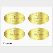 Luxueuze Gold Product Labels -  harten Logo (Vel)