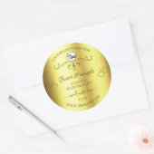 Luxueuze Gold Product Labels - harten Logo (Envelop)